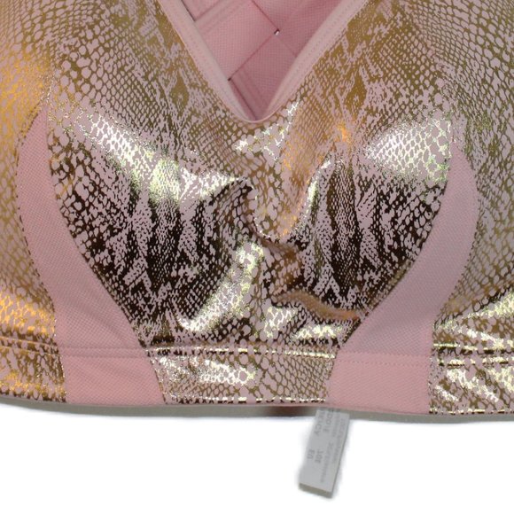 WingsLove full Coverage Push Up Sports Bra Pink Gold Size 32DD - Picture 9 of 9